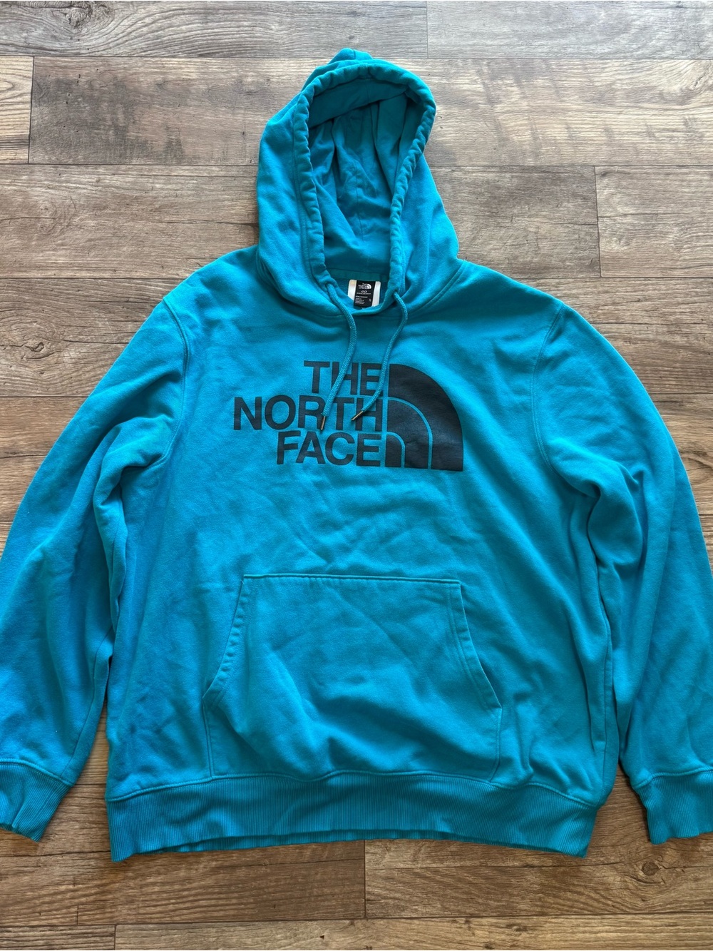 Blue North Face Hoodie Men's Logo Sweatshirt Size XL